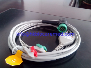 Porcelana PHYSIOCONTROL Cable ecg de 3 derivaciones, con extremo de clip, IEC proveedor