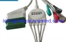 Porcelana Cable compatible del ecg de la ventaja de Nihon Kohden 5, con el extremo rápido, IEC proveedor