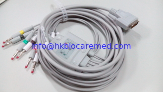 Porcelana Edan10 compatible lleva el cable del ECG con el extremo del plátano, IEC, SE-12 expresa SE-3 SE-601A proveedor