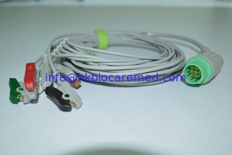 Porcelana Cable compatible de la ventaja ECG de Schiller 5 con el extremo del clip, AHA, perno 12 para AT-1 proveedor
