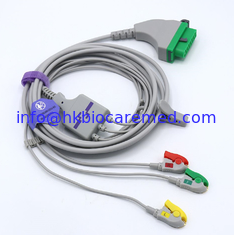 Porcelana 3 compatibles llevan el cable del ecg para el monitor de FUKUDA, extremo del clip, clase del IEC. proveedor