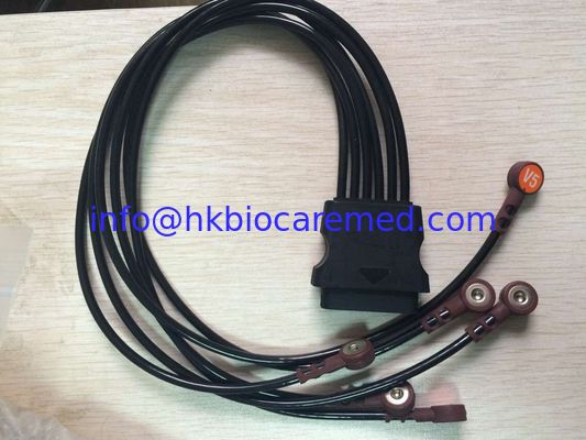 Cable de ecg original de , extremo a presión para Life pack 12, desfibrilador