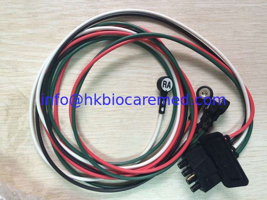 Cable de ecg original de , extremo a presión para Life pack 12, desfibrilador